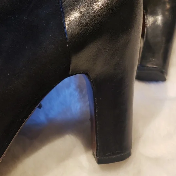 Sam Edelman 10 black sway with leather heels ankle shoes - Picture 2 of 7